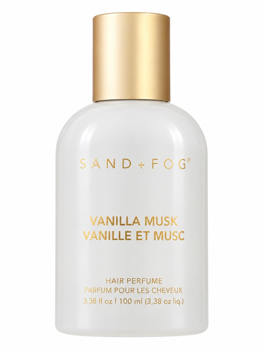SAND + FOG Vanilla Musk Hair Perfume — White & Gold